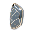 Nano – couvercle de haute qualité pour clé télécommande Roewe, 4 boutons, couleur grise, RW-D11J