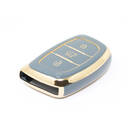 Nueva cubierta Nano de alta calidad del mercado de accesorios para llave remota inteligente Hyundai Tucson, 3 botones, Color gris, HY-A11J3B | Cayos de los Emiratos -| thumbnail