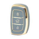 Funda Nano de alta calidad para llave remota inteligente Hyundai Tucson, 3 botones, Color gris, HY-A11J3B