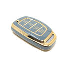 Nueva cubierta Nano de alta calidad del mercado de accesorios para llave remota inteligente Hyundai Tucson, 4 botones, Color gris, HY-A11J4A | Cayos de los Emiratos -| thumbnail