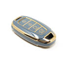 Nueva cubierta Nano de alta calidad del mercado de accesorios para llave remota Hyundai Kona 4 botones Color gris HY-D11J4B | Cayos de los Emiratos -| thumbnail