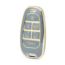Funda Nano de alta calidad para llave remota Hyundai, 6 botones, Color gris, HY-H11J6A