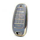 Funda Nano de alta calidad para llave remota Hyundai, 8 botones, Color gris, HY-H11J8