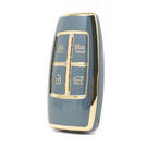 Funda Nano de alta calidad para llave remota Hyundai Genesis, 4 botones, Color gris, HY-I11J4B