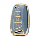 Funda Nano de alta calidad para llave remota Hyundai, 4 botones, Color gris, HY-J11J