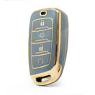 Nano – couvercle de haute qualité pour clé télécommande Changan, 4 boutons, couleur grise, CA-D11J