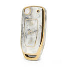 Nano couvercle en marbre de haute qualité pour clé télécommande TATA, 3 boutons, couleur blanche, TATA-B12J