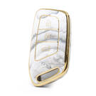 Nano couvercle en marbre de haute qualité pour clé télécommande Baojun, 3 boutons, couleur blanche, BJ-C12J
