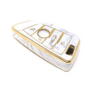 Novo aftermarket nano capa de mármore de alta qualidade para chave remota bmw 4 botões cor branca BMW-B12J4 | Chaves dos Emirados -| thumbnail