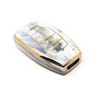 Nano couvercle en marbre de haute qualité pour clé télécommande BAIC, 4 boutons, couleur blanche, BQ-A12J | Clés des Émirats -| thumbnail