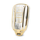 Nano couvercle en marbre de haute qualité pour clé télécommande Dongfeng, 3 boutons, couleur blanche, DF-D12J