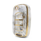 Nano couvercle en marbre de haute qualité pour clé télécommande Dongfeng, 3 boutons, couleur blanche, DF-E12J