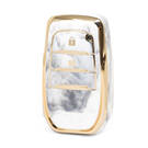 Nano cubierta de mármol de alta calidad para llave remota Toyota, 2 botones, Color blanco TYT-A12J2H