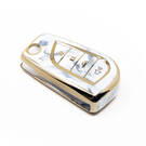 Nueva cubierta de mármol Nano de alta calidad del mercado de accesorios para llave remota abatible de Toyota 4 botones Color blanco TYT-C12J4 | Cayos de los Emiratos -| thumbnail