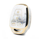 Nano cubierta de mármol de alta calidad para llave remota Toyota, 4 botones, Color blanco TYT-E12J4