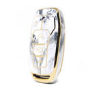 Capa de mármore nano de alta qualidade para chave remota Ford 5 botões cor branca Ford-A12J