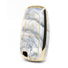 Capa de mármore nano de alta qualidade para chave remota Ford 3 botões cor branca Ford-B12J3