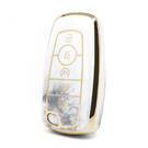 Capa de mármore nano de alta qualidade para chave remota Ford 5 botões cor branca Ford-B12J5