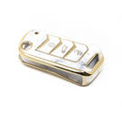 Couvercle en marbre Nano de haute qualité pour clé télécommande Mahindra, 3 boutons, couleur blanche, MHD-A12J | Clés des Émirats -| thumbnail