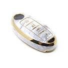 Nuova copertura in marmo Nano di alta qualità aftermarket per chiave remota Nissan 4 pulsanti colore bianco NS-A12J4A | Chiavi degli Emirati -| thumbnail