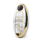 Cover in marmo Nano di alta qualità per chiave remota Nissan 4 pulsanti colore bianco NS-A12J4B