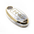 Nuova copertura in marmo Nano di alta qualità aftermarket per chiave remota Nissan 5 pulsanti colore bianco NS-A12J5 | Chiavi degli Emirati -| thumbnail