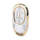 Nano couvercle en marbre de haute qualité pour clé télécommande NIO, 3 boutons, couleur blanche, NIO-B12J