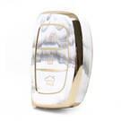 Nano cubierta de mármol de alta calidad para llave remota Hyundai, 3 botones, Color blanco, HY-A12J3A