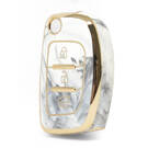 Nano cubierta de mármol de alta calidad para llave remota Hyundai Flip, 3 botones, Color blanco, HY-B12J3A