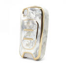 Nano cubierta de mármol de alta calidad para llave remota Hyundai Flip, 2 botones, HY-C12J de Color blanco