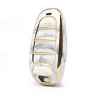 Nano cubierta de mármol de alta calidad para llave remota Hyundai, 4 botones, Color blanco, HY-H12J4A