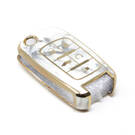 Novo aftermarket nano capa de mármore de alta qualidade para chevrolet flip remoto chave 5 botões cor branca CRL-A12J5 Chaves dos Emirados -| thumbnail