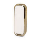 Housse en cuir Nano doré pour clé télécommande Baojun 3B blanc BJ-A13J | MK3 -| thumbnail