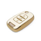 Housse en cuir doré de haute qualité pour clé télécommande Baojun, 3 boutons, couleur blanche, BJ-B13J | Clés des Émirats -| thumbnail