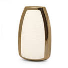 Housse en cuir Nano doré pour clé télécommande BAIC 4B blanc BQ-A13J | MK3 -| thumbnail