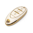 Housse en cuir doré de haute qualité pour clé télécommande Bestune, 3 boutons, couleur blanche, nouveau modèle BT-A13J | Clés des Émirats -| thumbnail