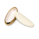 New Aftermarket Nano High Quality Gold Leather Cover For Bestune Remote Key 3 Buttons White Color BT-A13J | Emirates Keys -| thumbnail
