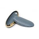 New Aftermarket Nano High Quality Gold Leather Cover For Bestune Remote Key 3 Buttons Gray Color BT-A13J | Emirates Keys -| thumbnail
