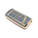 Housse en cuir doré de haute qualité pour clé télécommande Trumpchi, 5 boutons, couleur grise, CQ-A13J | Clés des Émirats -| thumbnail