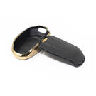 New Aftermarket Nano High Quality Gold Leather Cover For Lynk & Co Remote Key 4 Buttons Black Color LC-A13J | Emirates Keys -| thumbnail
