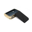 New Aftermarket Nano High Quality Gold Leather Cover For Lynk & Co Remote Key 3 Buttons Gray Color LC-B13J | Emirates Keys -| thumbnail