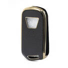 Cover in pelle Nano Gold per Mahindra Flip Key 3B Nera MHD-A13J | MK3 -| thumbnail
