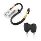 Renault Clio Dacia Logan Sandero Ignition Lock 2 x Plastic Keys with Remote Button 4 Pin - 6001546809 / 806013230R