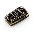 Nuova cover aftermarket nano di alta qualità per chiave telecomando Volkswagen a 4 pulsanti, colore nero VW-B11J4 | Emirates Keys -| thumbnail