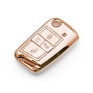 Nuova cover aftermarket nano di alta qualità per chiave telecomando Volkswagen a 4 pulsanti, colore bianco VW-B11J4 | Emirates Keys -| thumbnail