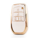 Высококачественный чехол Nano для дистанционного ключа Toyota с 4 кнопками, белый цвет TYT-A11J4BH
