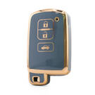 Высококачественный чехол Nano для дистанционного ключа Toyota с 3 кнопками, серый цвет TYT-D11J3A