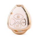 Funda de nano alta calidad para llave remota Toyota de 3 botones, color blanco TYT-K11J3A