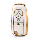 Nano High Quality Cover For Ford Remote Key 4 Button White Color Ford-B11J4B