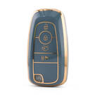 Nano High Quality Cover For Ford Remote Key 4 Button Gray Color Ford-B11J4B